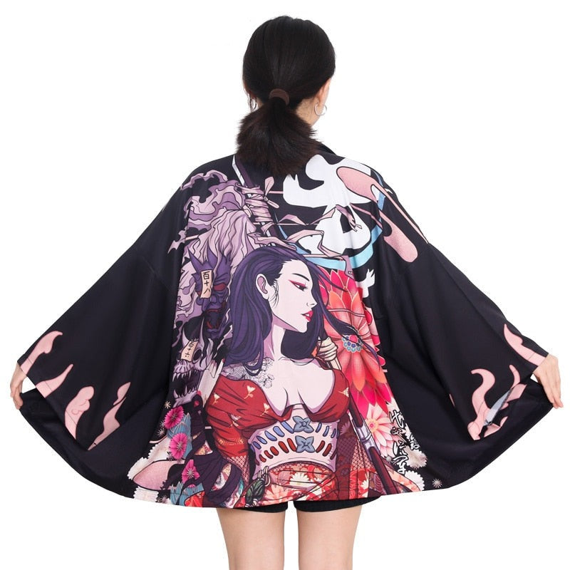 Techwear Kimono Women Japanese Girl Cyber Techwear Techwear Kimono Women Japanese Girl Cyber Techwear