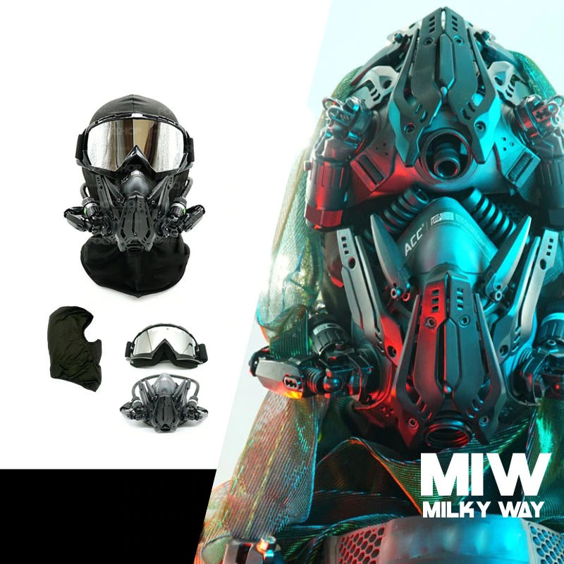 cyberpunk motorcycle helmet gas mask Half Cyberpunk Helmet