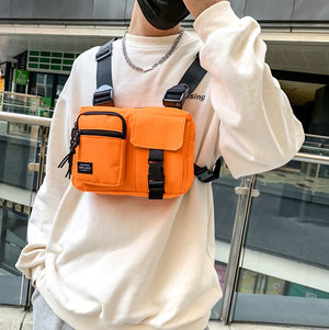 Orange Tactical Chest Bag | CYBER TECHWEAR®