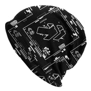 White Symbols Techwear Beanie