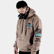 Brauner Techwear Hoodie