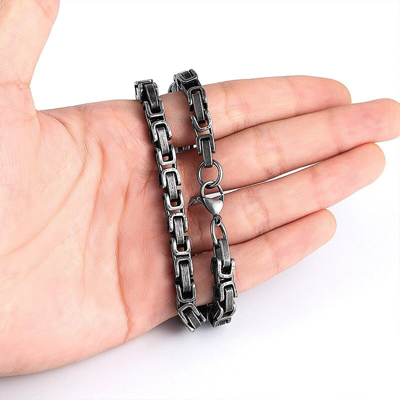 Collier Techwear En Acier Inoxydable Noir - Épaisseur 5 Mm - Marque Nightmares - Neuf Avec Étiquettes