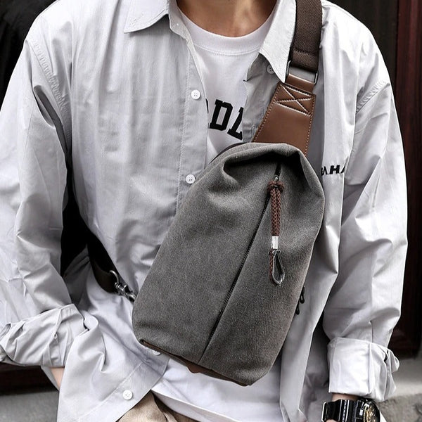 Grey Techwear Sling Bag
