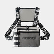 Bolso de pecho grande gris