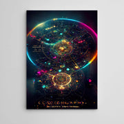 Galaxy Blue Print Cyberpunk Art