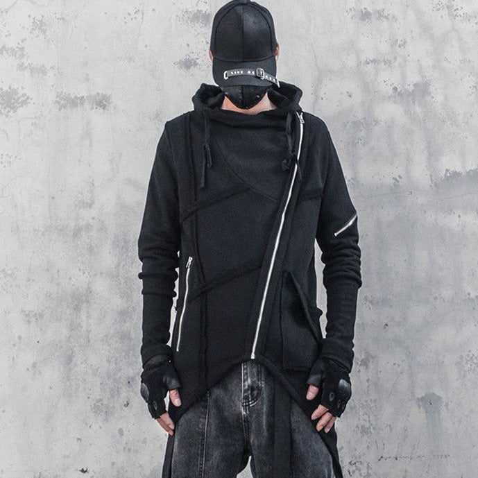 Sudadera con capucha y cremallera – Cyber Techwear - Main Image