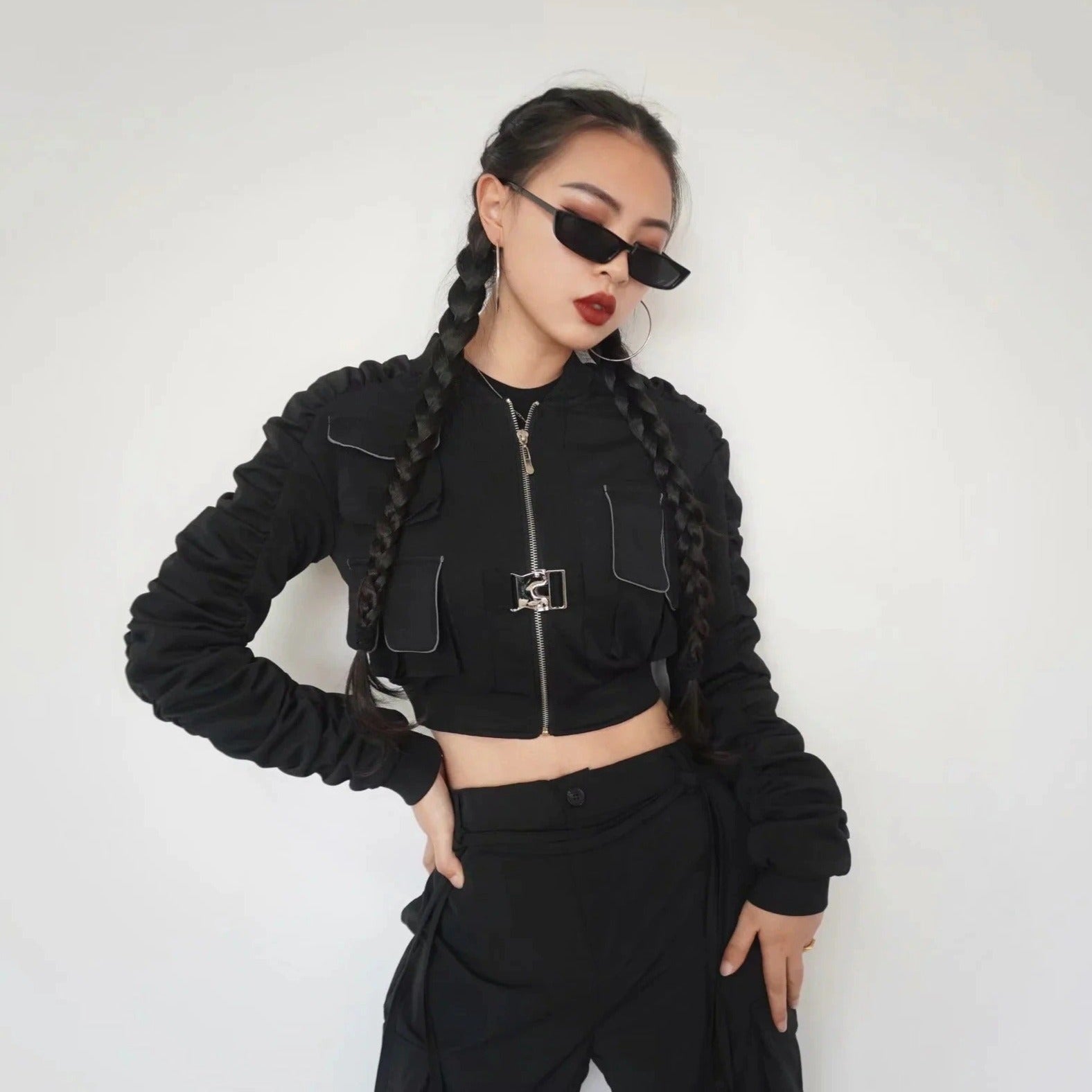 Explore Best Fabrics for Black Long Sleeve Crop Tops | Cyber