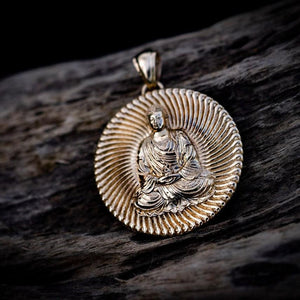 14K Gold Buddha Pendant