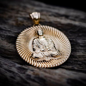 14K Gold Buddha Pendant