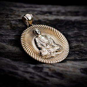 14K Gold Buddha Pendant