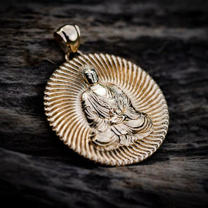 14K Gold Buddha Pendant
