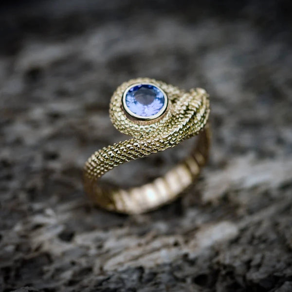 14k Gold Snake Ring