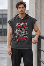 Racing Hooded Muscle Shirt Y2K