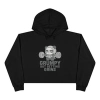 Panda Crop Hoodie Gym - Black / XS