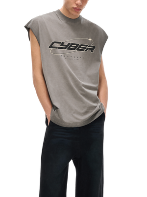 Cyber Y2K Washed Muscle Shirt