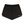Black 2-in-1 running shorts laid flat, front view with drawstring, inner layer and CYBER logo