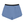 Haze Blue running shorts seen from the back, laid flat with back zip pocket and inner shorts layer