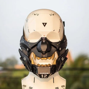 Black Cyberpunk oni mask
