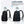 Large black 43 litre backpack with a laptop compartment and a padded back