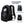 Large black 43 litre backpack with a laptop compartment and a padded back