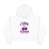 Crop Hoodie Purple Cherry