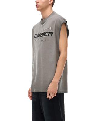 Cyber Y2K Washed Muscle Shirt