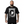 Man wearing a black t-shirt with a graphic design and 'CYBER TECHWEAR' text on a white background