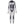 Black and white bodysuit with intricate design on a white background