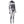 Black and white bodysuit with intricate design on a white background