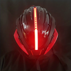 Black Red Cyberpunk Helmet | CYBER TECHWEAR®