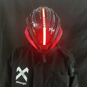 Black Red Cyberpunk Helmet | CYBER TECHWEAR®