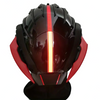 Black Red Cyberpunk Helmet