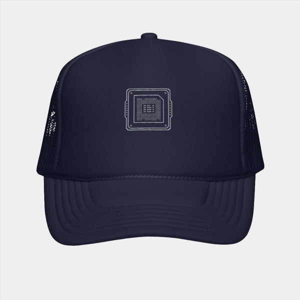 Black Cpu Chip Trucker Hat