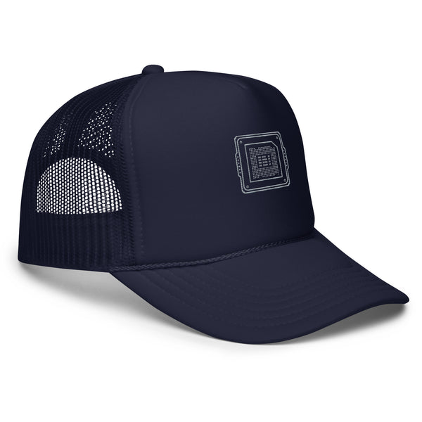 Black Cpu Chip Trucker Hat