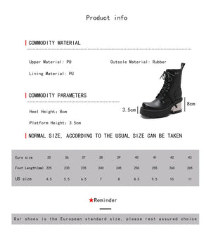 Black Leather Lace Up Boots For Womens