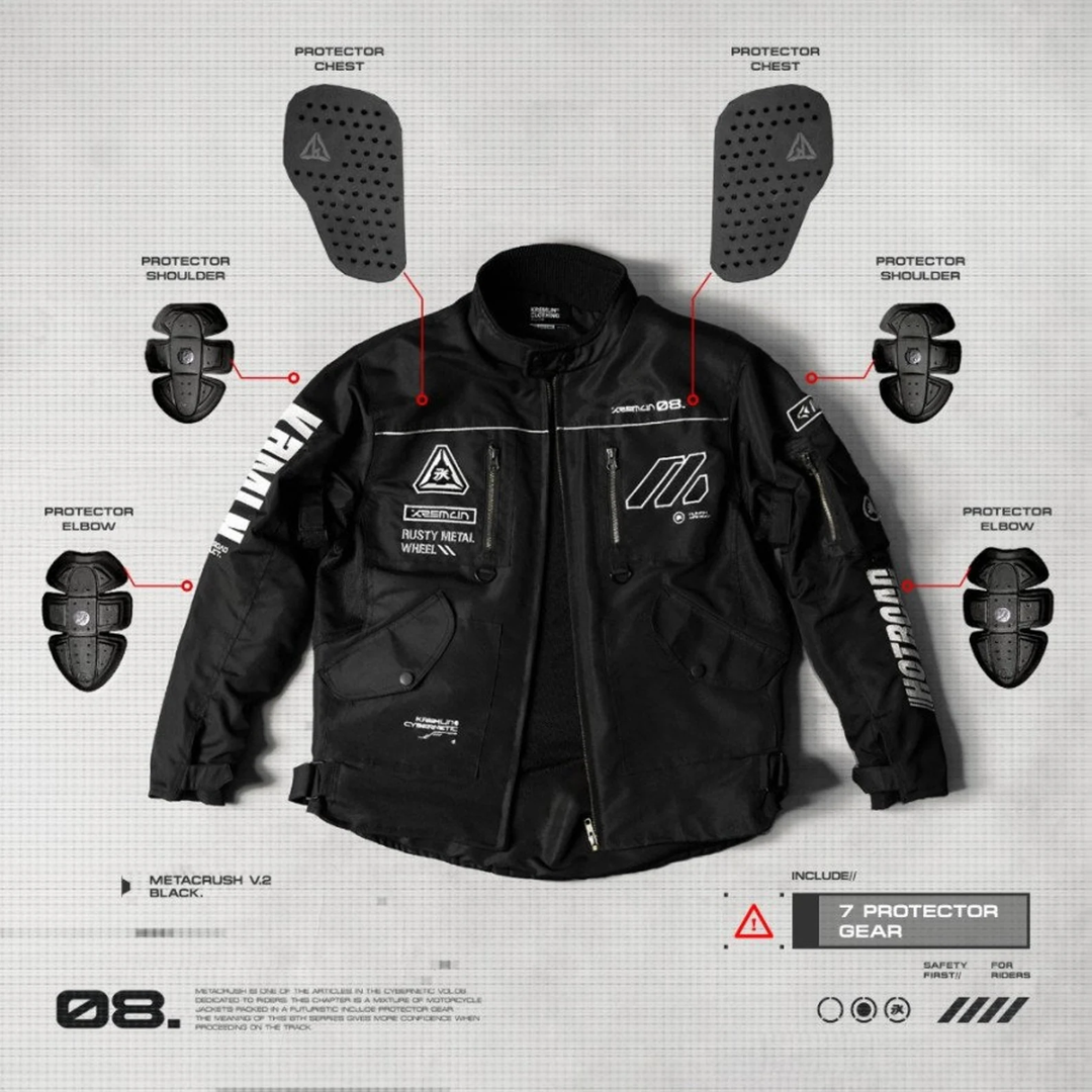 Loading image: Black Cyber Techwear Jacket