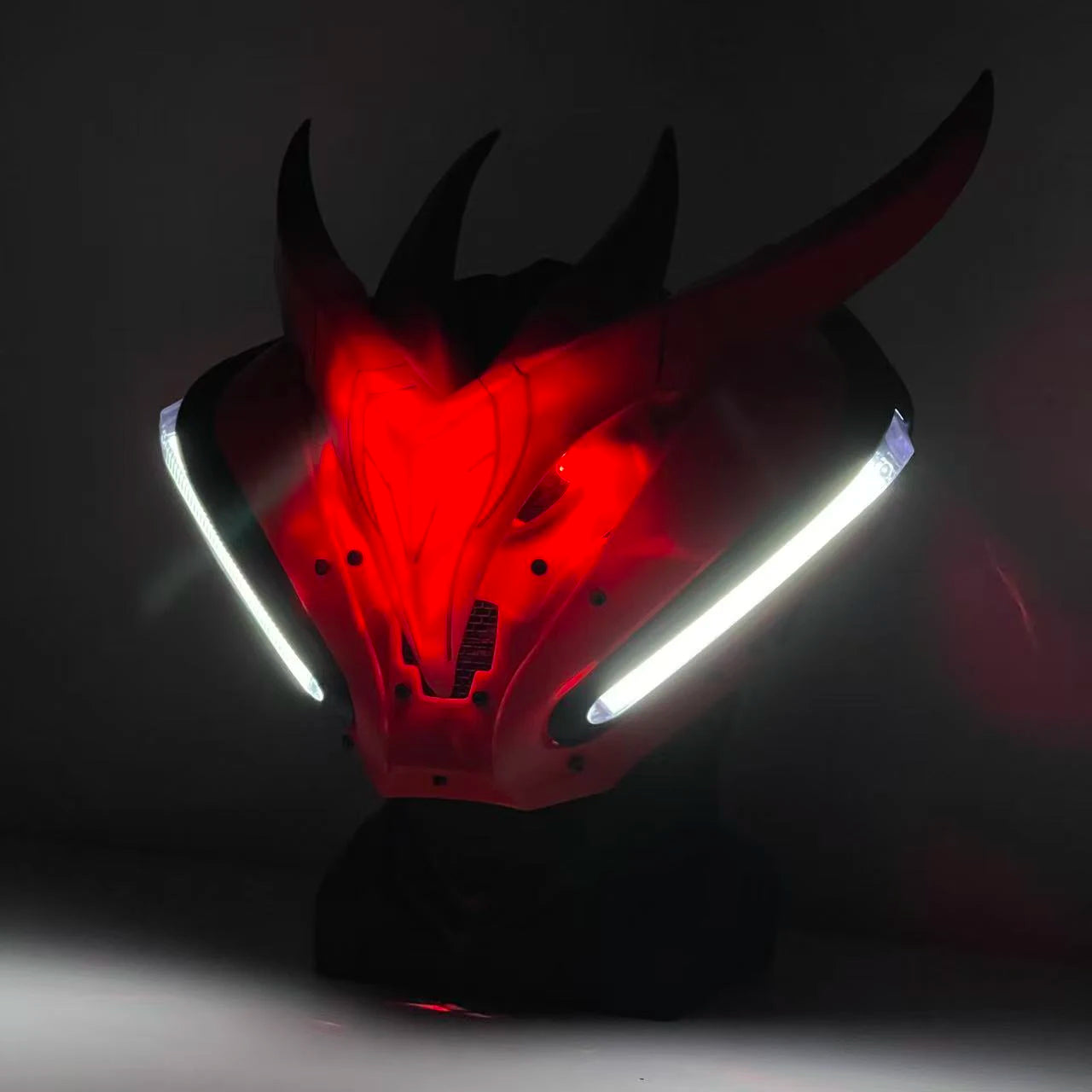 glowing eyes motorcycle helmet Rave LED Cyberpunk Helmet