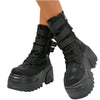 Women Combat Black Boots