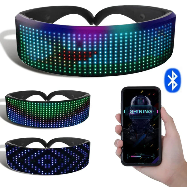 Bluetooth LED Cyberpunk Glasses