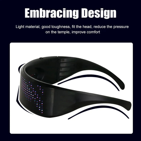 Bluetooth LED Cyberpunk Glasses