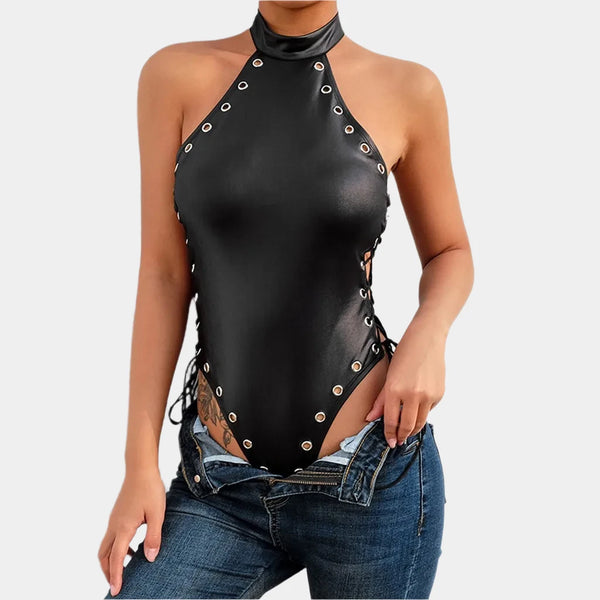 Bodysuit Rivet Blackless Latex