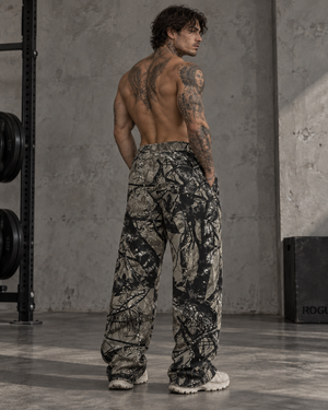Barrel Leg Y2K Camo Pants