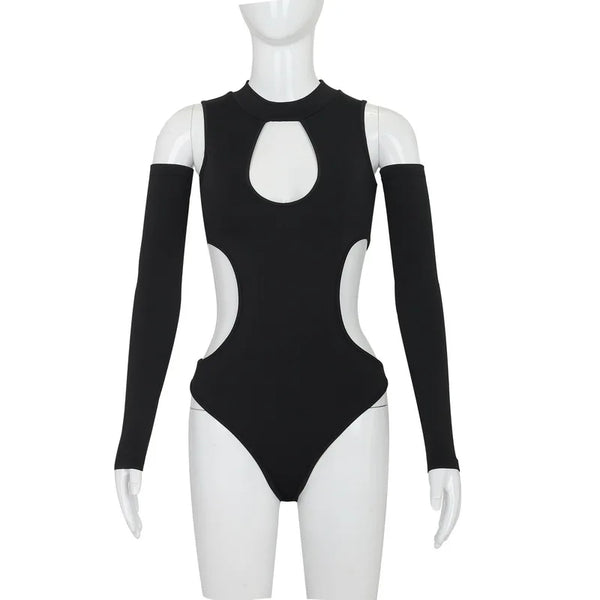 Cyber Black Bodysuit Cut Out