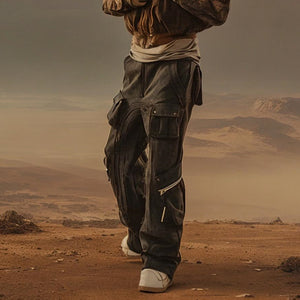 Cyberpunk Pants Cutting Pockets