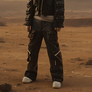 Cyberpunk Pants Cutting Pockets