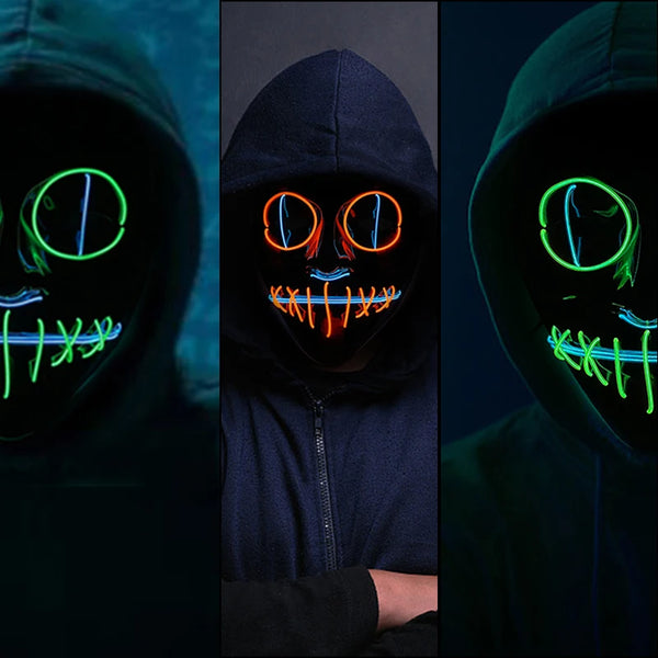 Cyberpunk Halloween Neon Mask Led