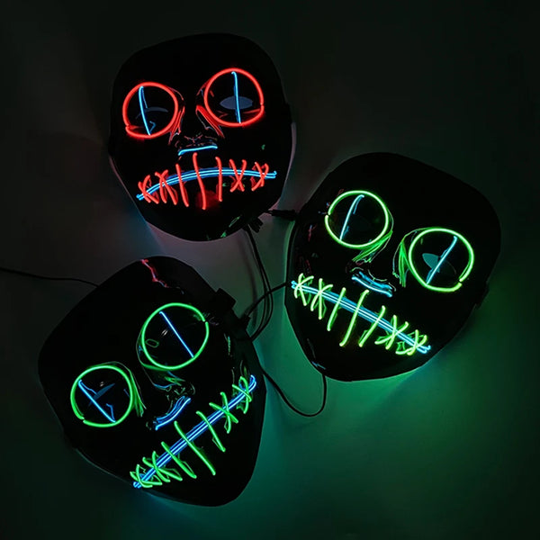 Cyberpunk Halloween Neon Mask Led