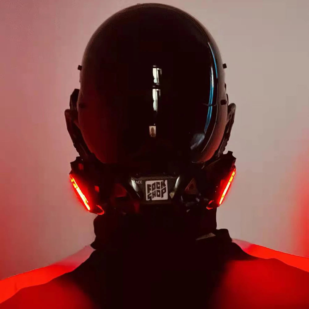 black motorcycle helmet cyberpunk 2077 Cyberpunk Helmet Dystopian – Cyber Techwear