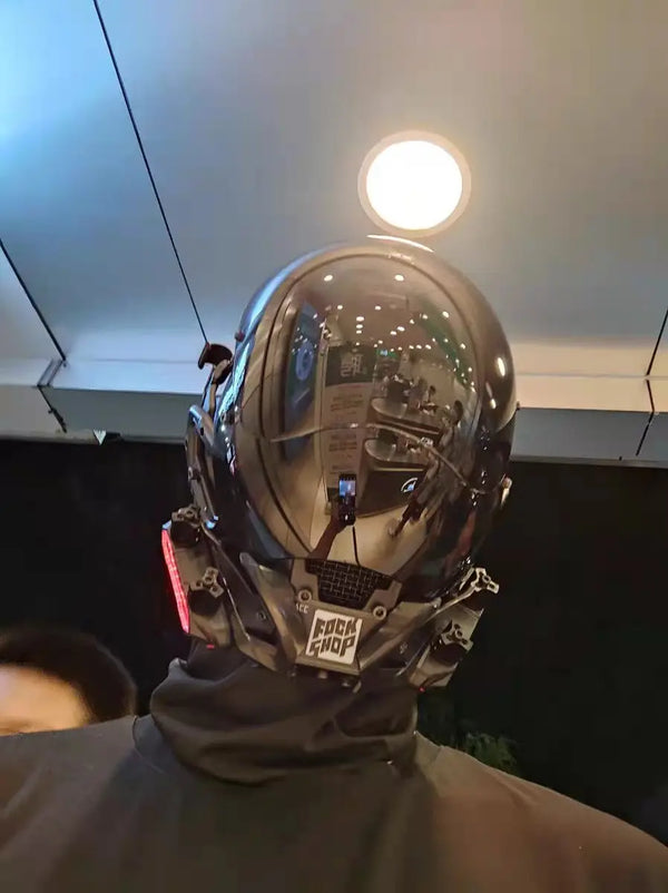 Cyberpunk Helmet Dystopian