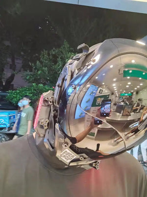 Cyberpunk Helmet Dystopian